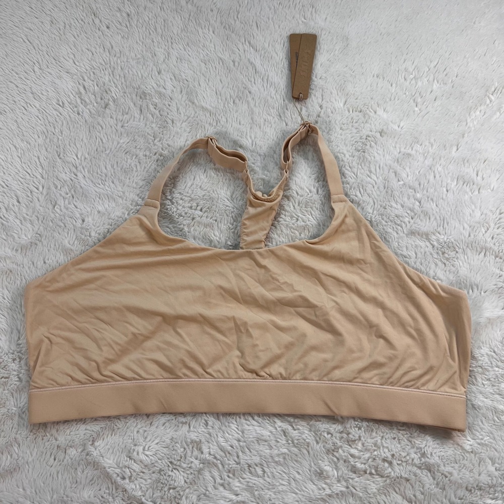 SKIMS Fits Everybody Scoop Neck Bralette Sand BR-SCN-1712 Plus Size 4X NEW Ultra